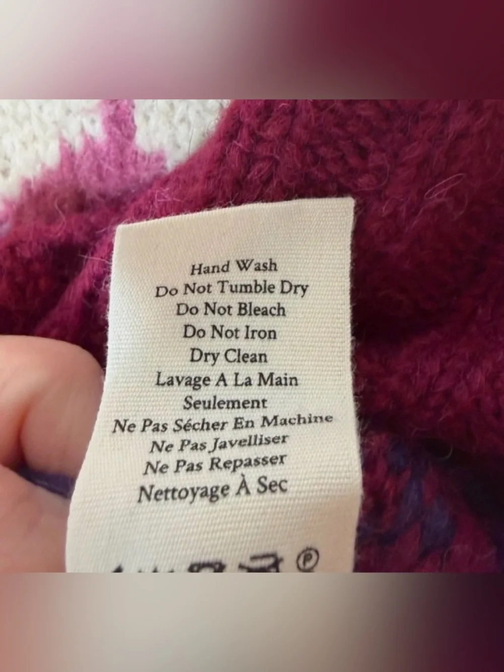 LoveShackFancy Shirelle Heart Alpaca Wool Retro Puff Sleeve Sweater L